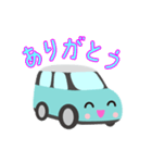 可愛い車【Aqua×Whiteツートン】（個別スタンプ：22）