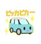 可愛い車【Aqua×Whiteツートン】（個別スタンプ：23）