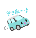 可愛い車【Aqua×Whiteツートン】（個別スタンプ：25）