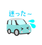 可愛い車【Aqua×Whiteツートン】（個別スタンプ：31）