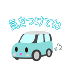 可愛い車【Aqua×Whiteツートン】（個別スタンプ：33）