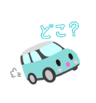 可愛い車【Aqua×Whiteツートン】（個別スタンプ：35）