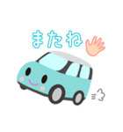 可愛い車【Aqua×Whiteツートン】（個別スタンプ：39）