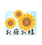 背景動くエフェクトスタンプ♥夏花畑/敬語（個別スタンプ：11）