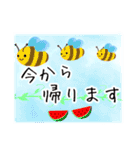 背景動くエフェクトスタンプ♥夏花畑/敬語（個別スタンプ：24）