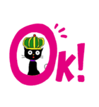 王冠の黒猫のスタンプ（個別スタンプ：7）