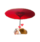 ハリネズミ ウサギ 花（個別スタンプ：16）