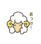 レトロっぽいひつじ（個別スタンプ：16）