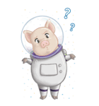 宇宙飛行士のブタ （BIG）（個別スタンプ：16）