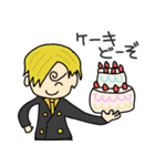 にこにこ ONE PIECE スタンプ 誕生日（個別スタンプ：7）
