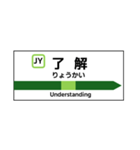 駅標で挨拶1（個別スタンプ：1）