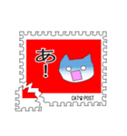 切手風 ねこのスタンプ【ジャンケン付】（個別スタンプ：13）