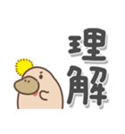 かもかもカモノハシ（でか文字）（個別スタンプ：25）