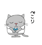 Junsの夏の灰色ねこ（個別スタンプ：22）