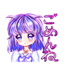 パープルガールの5夜-日本語版（個別スタンプ：4）