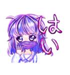 パープルガールの5夜-日本語版（個別スタンプ：5）