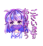 パープルガールの5夜-日本語版（個別スタンプ：14）