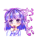 パープルガールの5夜-日本語版（個別スタンプ：16）