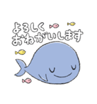 使いやすい！かわいいクジラのスタンプ♪（個別スタンプ：12）