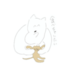 ホワイトのドッグ（個別スタンプ：39）