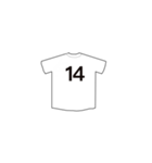 ユニフォームの背番号シリーズ 1-40（個別スタンプ：14）