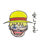 ONE PIECE-麦わら帽子かぶってみたよ-（個別スタンプ：21）