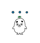 白もぐらの子（個別スタンプ：4）