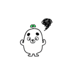 白もぐらの子（個別スタンプ：7）
