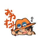 ONE PIECE 一味の手書きコメント風スタンプ（個別スタンプ：22）