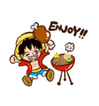 アウトドアを楽しむONE PIECE（個別スタンプ：1）