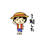 ONE PIECE ルフィの新年の挨拶とメリクリ（個別スタンプ：25）