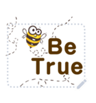 [Message sticker] Happy Bee（個別スタンプ：8）