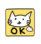 手書きのねこのスタンプ（個別スタンプ：2）