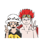 ローとキッドのたのしいスタンプ ONE PIECE（個別スタンプ：16）