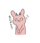素直なシカうさぎ（個別スタンプ：3）