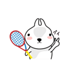 テニス大好きだもんウサギ（個別スタンプ：21）