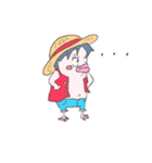 「ONE PIECE 」ルフィがかっぱに！？（個別スタンプ：4）