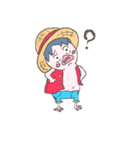 「ONE PIECE 」ルフィがかっぱに！？（個別スタンプ：6）