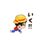 走る × ボクセル ONE PIECE（個別スタンプ：13）