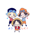 ONE PIECE ASL 仲良しスタンプ（個別スタンプ：8）