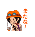 ONE PIECE 小さなエースくんスタンプ（個別スタンプ：12）