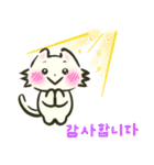 にゃんこさんとわんこどの（韓国語ver.）（個別スタンプ：37）