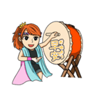 太鼓の朱ちゃん（個別スタンプ：1）