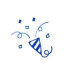 シンプルスタンプ 〜ガラスペンイラスト〜（個別スタンプ：1）