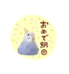 『セキセイインコのおもちくん』by綾恵梨（個別スタンプ：5）