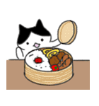 ハチワレにゃんこの、何食べる？（個別スタンプ：20）