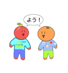りんごくん＆みかんくん（個別スタンプ：16）