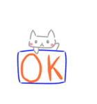 ネコちゃんの挨拶スタンプ（個別スタンプ：3）