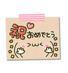 毎日顔文字♡手書き風メモ（個別スタンプ：40）