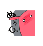 ぽにぽにしているうさぎスタンプ（個別スタンプ：3）